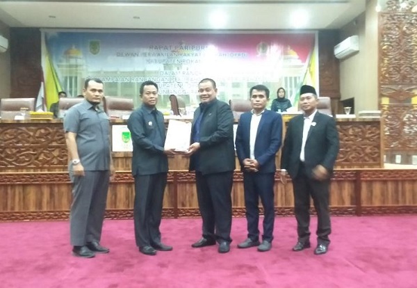 DPRD Rohil Terima Penyampaian Rancangan Perubahan KUA-PPAS